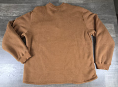 Coleman Henley Thermal Shirt Mens XL Sherpa Lined Waffle Knit Brown Pre-owned