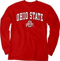 Blue 84 Mens Ohio State Buckeyes Long Sleeve T Shirt Team Color Arching Over