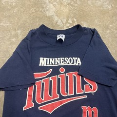 Kids Youth Minnesota Twins MLB Navy Blue T-Shirt Size S Logo 7 80s 90s