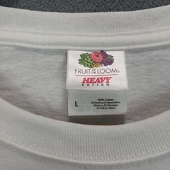 Vintage Fruit Of The Loom T Shirt Mens Large White Cotton Graphic New York Apple