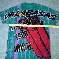 RARE Valabasas Vintage Tee Boom Lose Your Mind All Over Graphic Tee Size XS