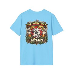 The Horny Goat Tavern Funny Beer Drinking Party Back Side Graphic T-Shirt