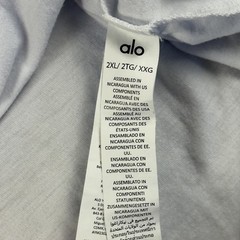 Alo Shirt Mens 2XL White Tagless Tri Blend Jersey Crewneck Tee T-Shirt Soft