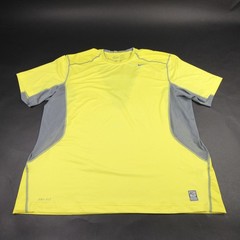Nike Pro Combat Short Sleeve Shirt Men’s Yellow Used Multiple Sizes