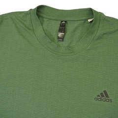 Adidas Axis Tee 2.0 T-Shirt Mens L Green Micro Stripe Gym Training Performance