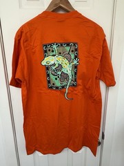 Caribbean Taino Orange T Shirt From Dominican Republic Size XL