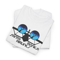 New Santa Monica Airlines SMA Skateboard Company T-Shirt American Style T Shirt