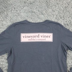 Vineyard Vines Shirt Mens Medium Blue Blazer Whale Pocket Long Sleeve Tee NWOT