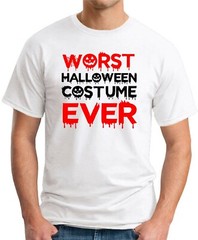 WORST HALLOWEEN COSTUME EVER T-SHIRT > Funny Slogan Novelty Geek Nerd Men’s Top