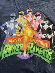NWT Men’s Mighty Morphin Power Rangers Graphic T Shirt Navy Size S