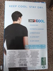 NEW 32 Degrees Cool Men’s 3 Pack Short Sleeve Crew Neck black Large M
