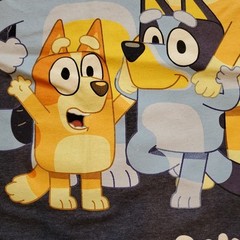 Bluey Family T-Shirt Unisex Medium Blue 50/50 Cotton-Poly Short Sleeves