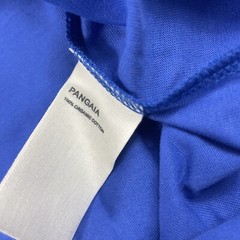 Pangaia Men Sz M High Neck Long Sleeve T Shirt Blue Organic Cotton PPRMINT