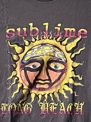 Sublime Men’s T Shirt t2XL Long Beach Sun Graphic Band Tee Grey Short Sleeve