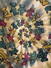 liquid blue grateful dead alien spiral bears shirt,glow in dark shirt