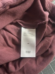 Lucky Brand Men’s T-Shirt Size L Color Burgundy 100% Cotton Long Sleeve Pullover