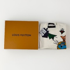 Louis Vuitton MNG Comics Intarsia Crewneck T-Shirt White Size M NWT