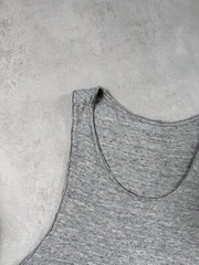 Allsaints Figet Vest Cotton Men Tank Top Sleveless T Shirt Size M Grey