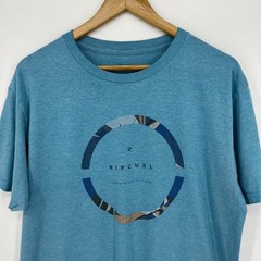 Rip Curl Mens Graphic T-Shirt Blue Heather Standard Fit Large Short Sleeve