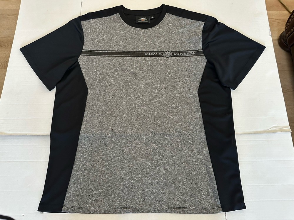 Harley Davidson Genuine Motorclothes Two Tone Black Gray Men’s Shirt Size XL.