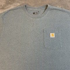 Carhartt Pocket T-Shirt Men’s Large Blue Loose Fit Workwear Outdoors Dad Worker