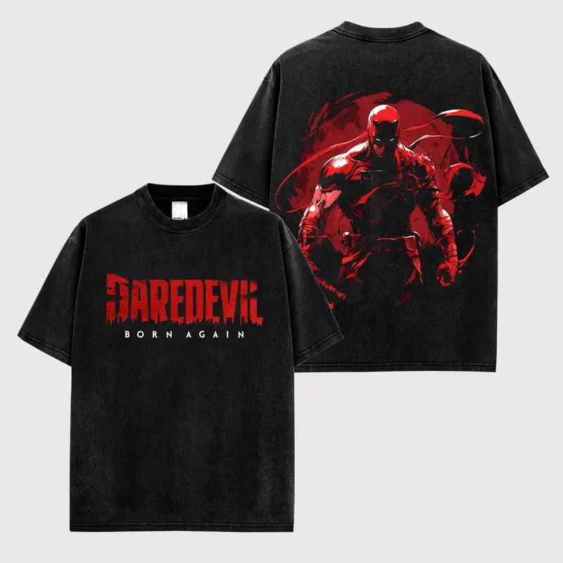 Daredevil Born Again Premium Cotton T-Shirt, The Man Without Fear Graphic Shirt,