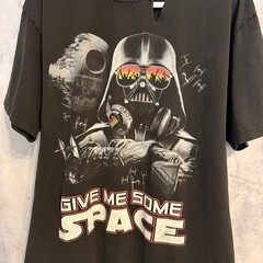 Vintage Y2k Darth Vader T Shirt Mens XL Black AOP Star Wars
