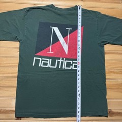 Vintage 90s Nautica Big Logo Streetwear Graphic Pocket T-Shirt USA Made Large