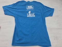 Super Bowl 2026 Bud Light Beer Sponsor T Shirt Mens XL Blue NFL Short Sleeve