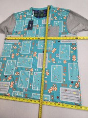William Murray golf shirt tee adult blue sea fish stretch UV easy care $85 mens