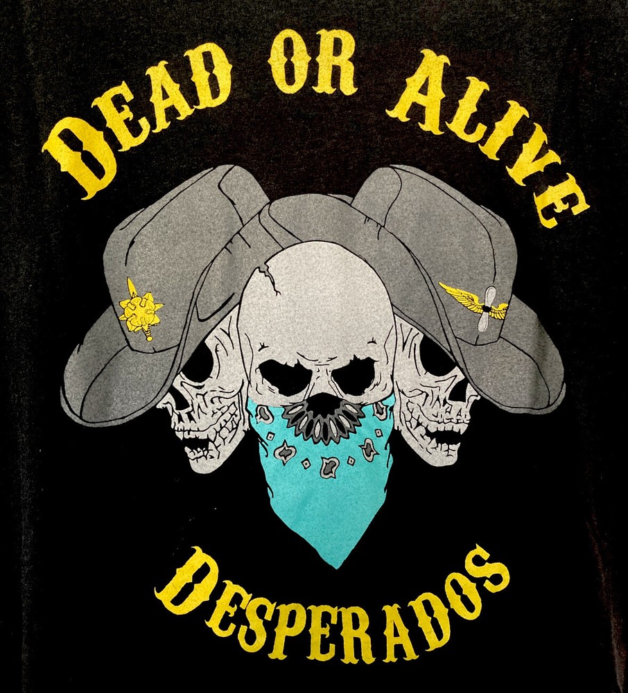 Desperadoes D Company 40th EN BN Dead or Alive Mens Graphic Tshirt Black XL Army