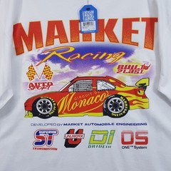 MARKET STUDIO Shirt Mens XXL White Pullover Crew Graphic Racing Auto Cars