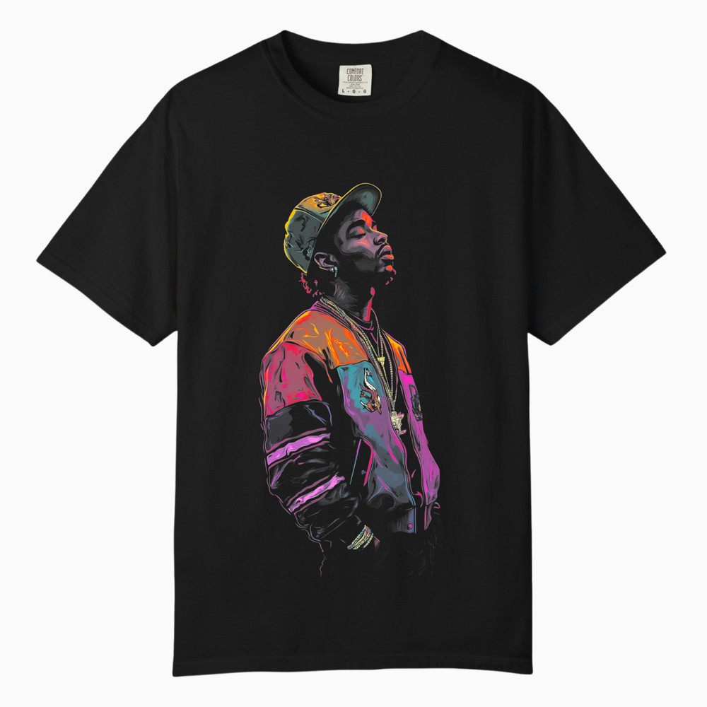 Mens Neon Hip Hop Urban T-Shirt, Comfort Colors T Shirt, Unisex Streetwear Tee