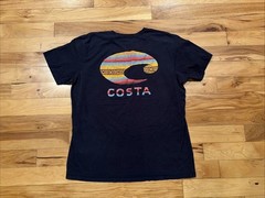 Costa Del Mar Short Sleeve Dark Blue Fishing Crew Logo Cotton T-Shirt Mens XL
