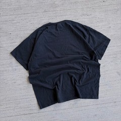 Grunge Vintage National Guard Military Graphic Print Black Crewneck Tee XL