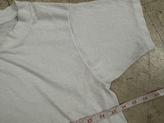 Mervyns Blank White T Shirt Basic Blank Tee Undershirt Thin 5050 90s Vtg Stains