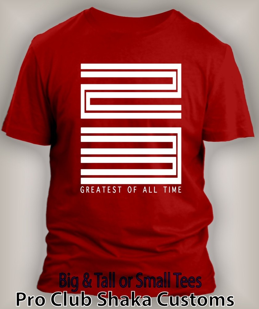 23 Greatest of All Time Barcode Men Graphic Pro Club Shaka Tee Shirt Big Tall Sm