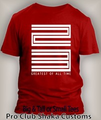 23 Greatest of All Time Barcode Men Graphic Pro Club Shaka Tee Shirt Big Tall Sm