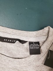 Sean John Mens Solid Side Level Tshirt Slate Gray Heather NWT MSRP $29 Free Ship