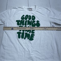 Brooklyn Vertical White Good Things Take Time T Shirt Mens Size XL