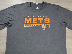 New York Mets T-Shirt Men’s 3XL Charcoal Gray Durable Goods Synthetic Heathered
