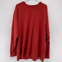 Carhartt Mens XL Loose Fit Long Sleeve T Shirt Red Cotton Polyester Blend