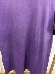 VTG 90s Paper Thin Plum Purple Burnout Worn Blank Bold T-Shirt Size XL