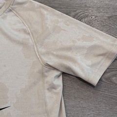 Nike Dri-FIT ADV Shirt Mens Small Tan Camo Training Top A.P.S. Running Athletic