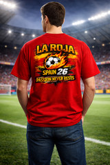 FIFA World Cup 2026 Spain La Roja Soccer Fan Graphic Printed Unisex T-Shirt