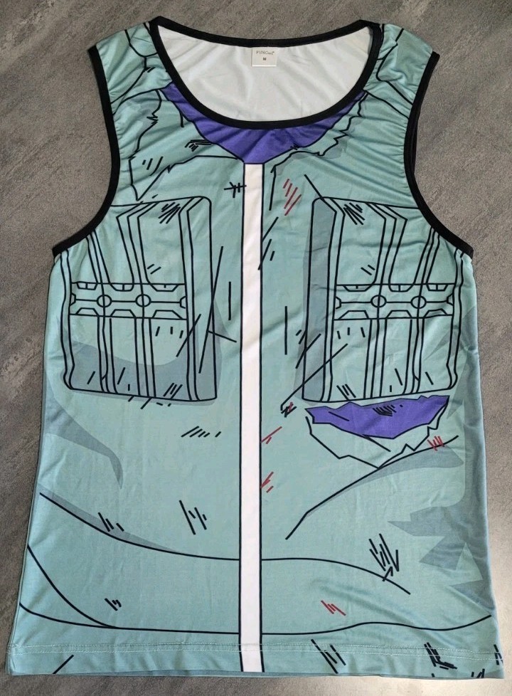 Anime Naruto Kakashi Graphic 3D Print Tank Top T-Shirt S Polyester