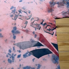 Vintage 90s Reebok American Flag Vector Logo Stars and Stripes Tie Dye Shirt XL