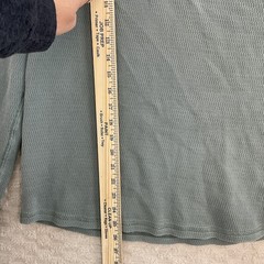 Lucky Brand Henley Men Size L Sage Green Night Long Sleeve Thermal Grudge Shirt