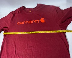 Carhartt Red Men 2XL Tshirt Original Fit Signature Logo Short Sleeve work Wear