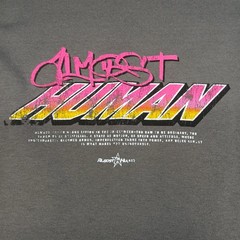 Almost Human Anime Girl Sports Car Graphic T-Shirt Gray Mens Small Streetwear
